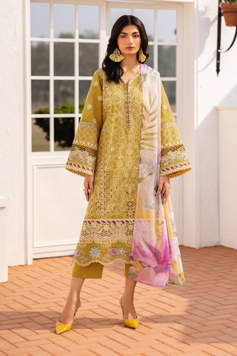 Baroque | Luxury Pret 25 | UF-4155-Brand:Baroque-Type:Ladies Clothes-Mustard-Lawn-House of Maryam- Buy in UK, USA