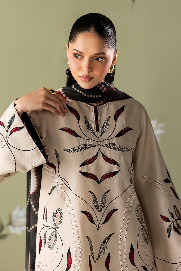 Baroque | Luxury Summer Pret | UF-4418-Brand:Baroque-Type:Ladies Clothes-Beige-Lawn-House of Maryam- Buy in UK, USA