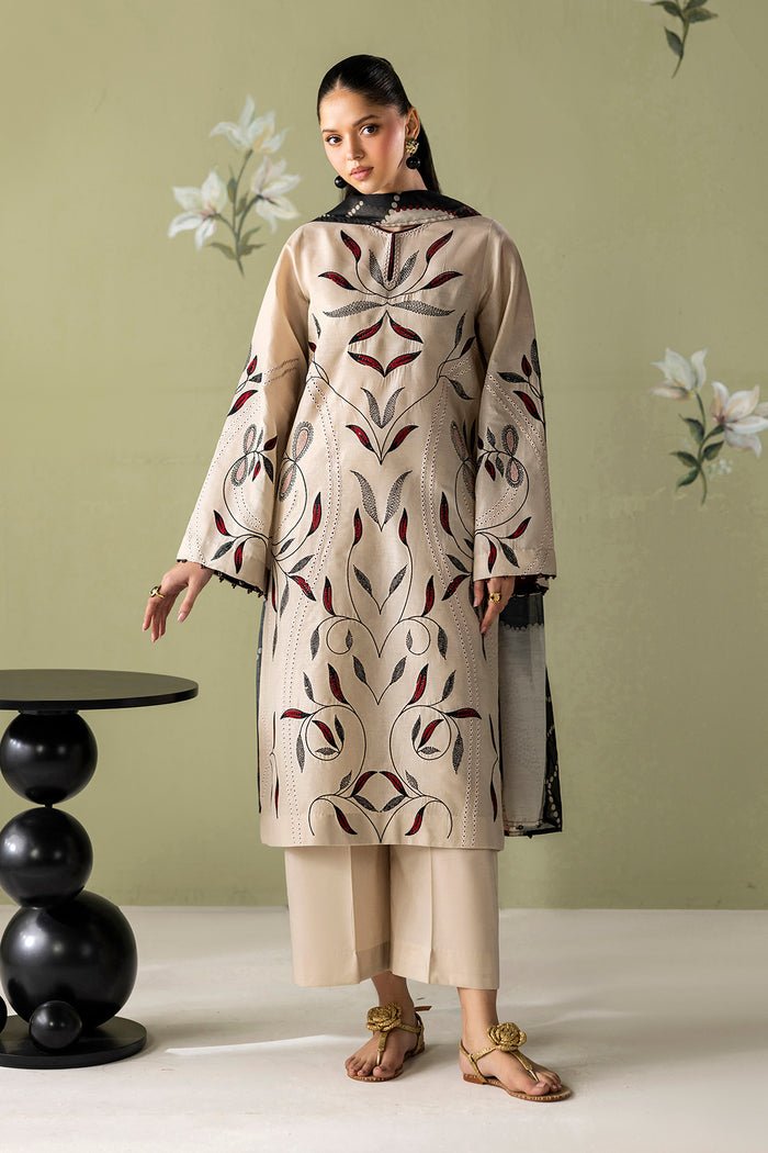 Baroque | Luxury Summer Pret | UF-4418-Brand:Baroque-Type:Ladies Clothes-Beige-Lawn-House of Maryam- Buy in UK, USA