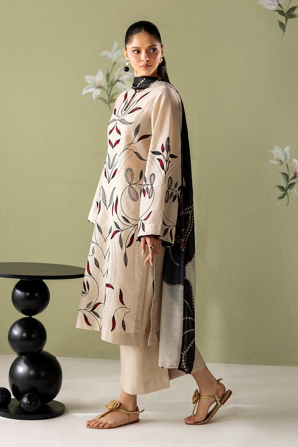 Baroque | Luxury Summer Pret | UF-4418-Brand:Baroque-Type:Ladies Clothes-Beige-Lawn-House of Maryam- Buy in UK, USA