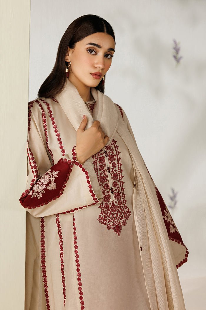 Baroque | Luxury Summer Pret | UF-4421-Brand:Baroque-Type:Ladies Clothes-Beige-Lawn-House of Maryam- Buy in UK, USA