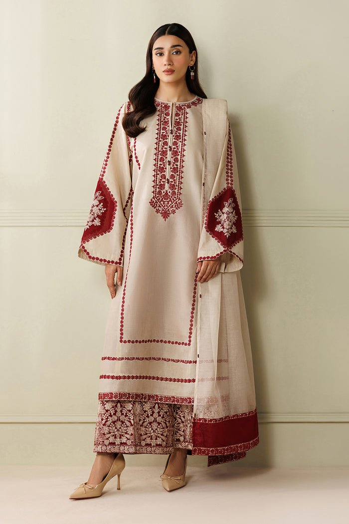 Baroque | Luxury Summer Pret | UF-4421-Brand:Baroque-Type:Ladies Clothes-Beige-Lawn-House of Maryam- Buy in UK, USA