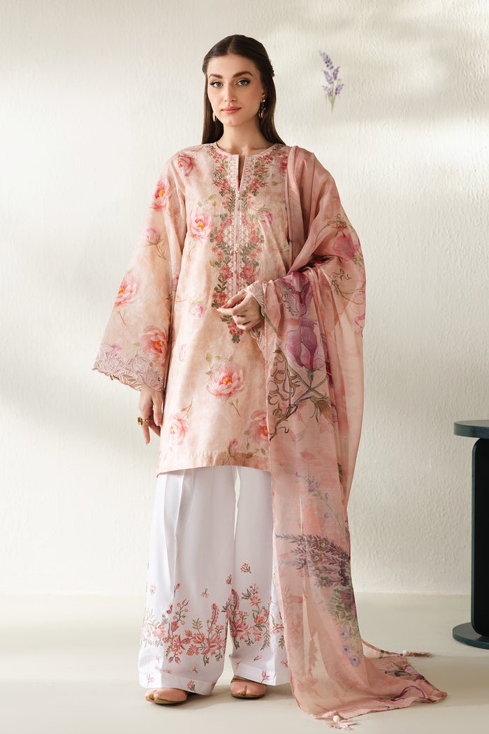 Baroque | Luxury Summer Pret | UF-4427-Brand:Baroque-Type:Ladies Clothes-Pale Peach-Lawn-House of Maryam- Buy in UK, USA