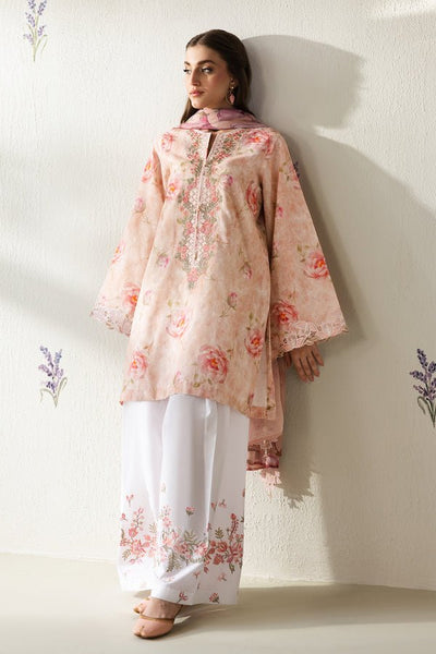 Baroque | Luxury Summer Pret | UF-4427-Brand:Baroque-Type:Ladies Clothes-Pale Peach-Lawn-House of Maryam- Buy in UK, USA