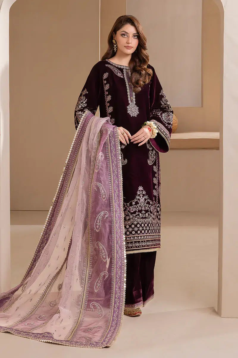 Baroque | Jahanara Luxury Velvet 23 | UF-422 -  Baroque Formal - Original Designer Dress - House of Maryam