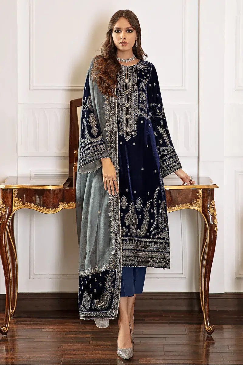 Baroque | Jahanara Luxury Velvet 23 | UF-41 -  Baroque Formal - Original Designer Dress - House of Maryam