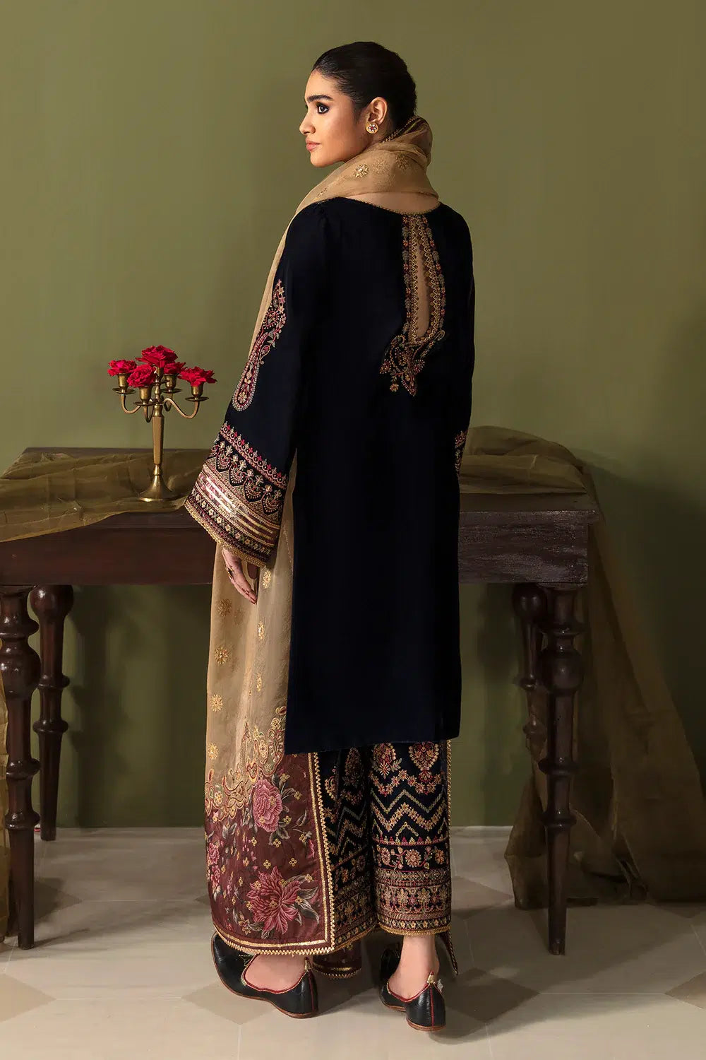 Baroque | Jahanara Luxury Velvet 23 | UF-469 -  Baroque Formal - Original Designer Dress - House of Maryam