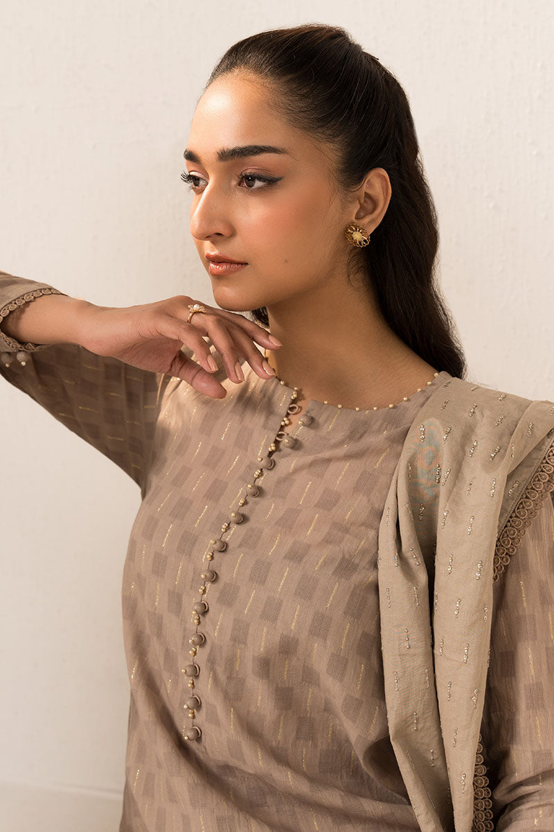 Cross Stitch | Basic Pret | Gold Flake-2PC (Shirt & Dupatta)-3