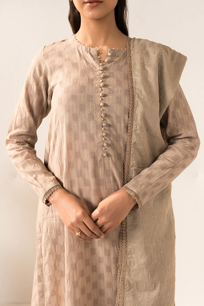 Cross Stitch | Basic Pret | Gold Flake-2PC (Shirt & Dupatta)-4