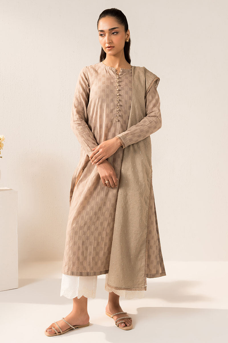 Cross Stitch | Basic Pret | Gold Flake-2PC (Shirt & Dupatta)-2