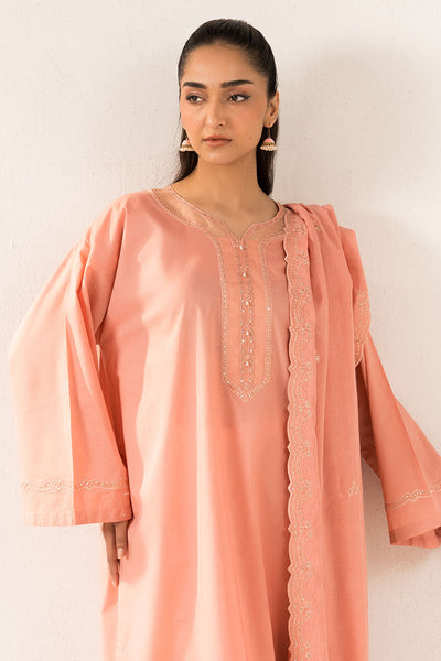 Cross Stitch | Basic Pret | Coral Sand-2PC (Shirt & Dupatta)