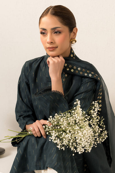 Cross Stitch | Basic Pret | Smoke Green-2PC (Shirt & Dupatta)