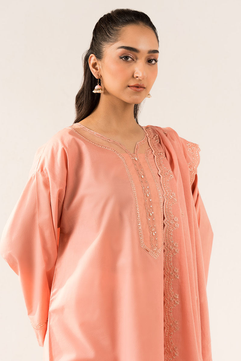 Cross Stitch | Basic Pret | Coral Sand-2PC (Shirt & Dupatta), image 5