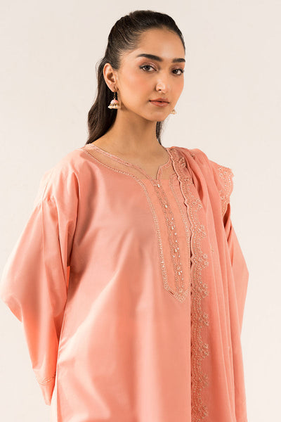 Cross Stitch | Basic Pret | Coral Sand-2PC (Shirt & Dupatta)