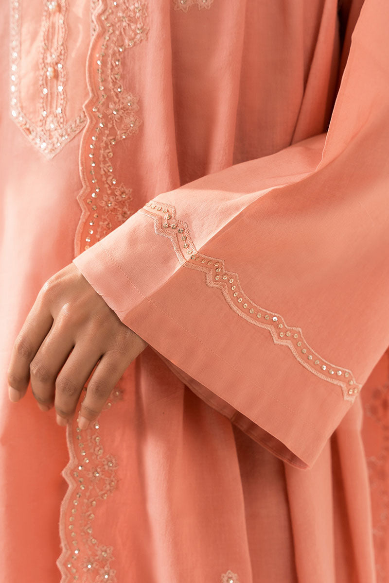 Cross Stitch | Basic Pret | Coral Sand-2PC (Shirt & Dupatta)-4