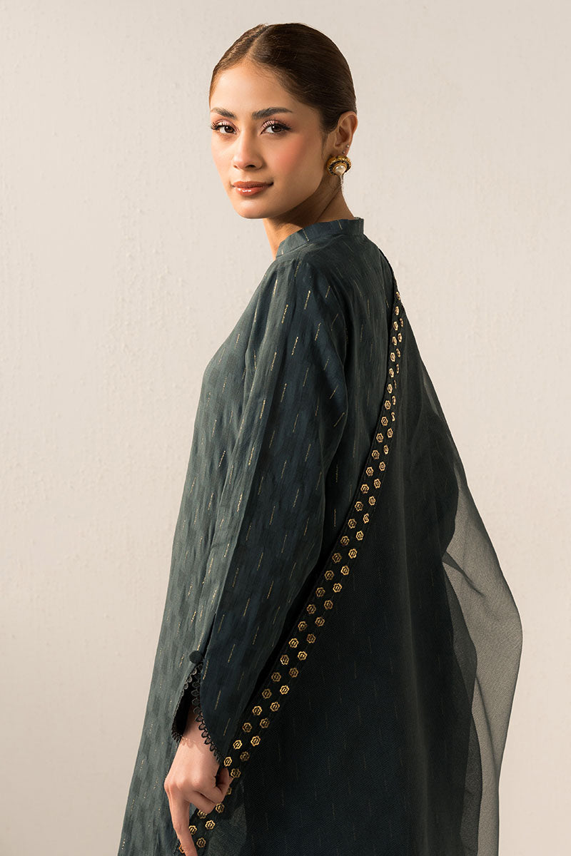 Cross Stitch | Basic Pret | Smoke Green-2PC (Shirt & Dupatta), image 5