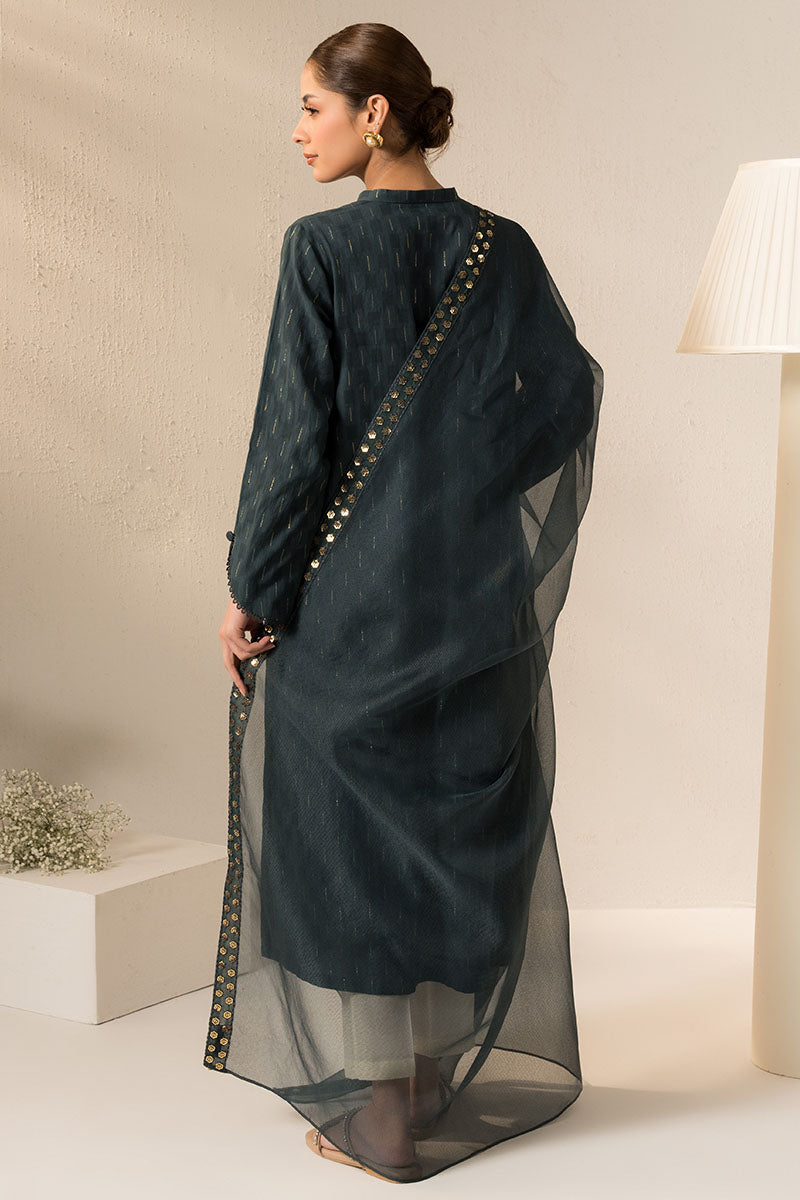 Cross Stitch | Basic Pret | Smoke Green-2PC (Shirt & Dupatta), image 6