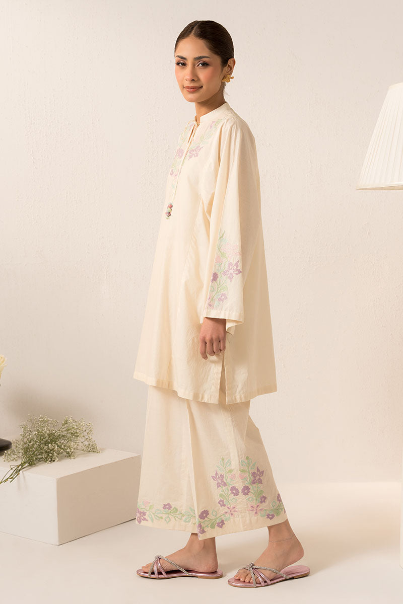 Cross Stitch | Basic Pret | Pearled Ivoryy-2PC (Shirt & Trouser), image 4