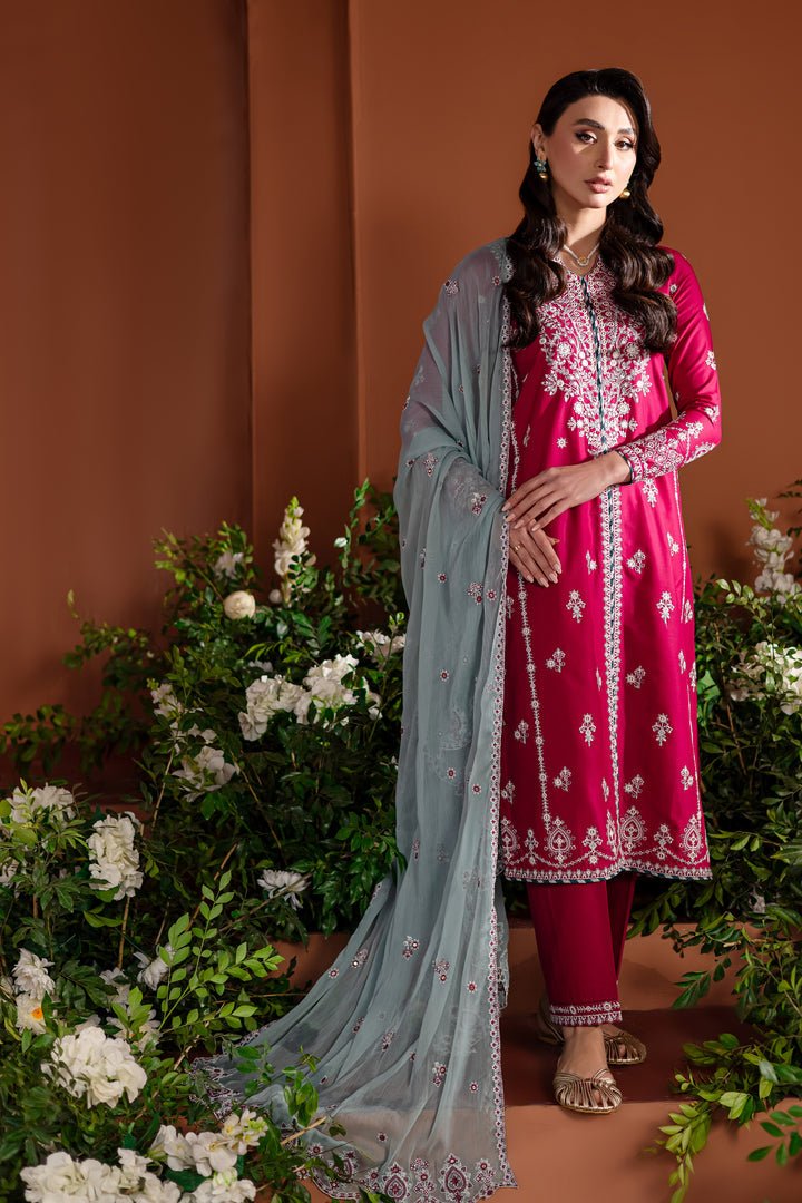 Batik | Aylin Festive Solids | Juno-Brand:Batik-Type:Ladies Clothes-Hot Pink-Pima Lawn-House of Maryam- Buy in UK, USA