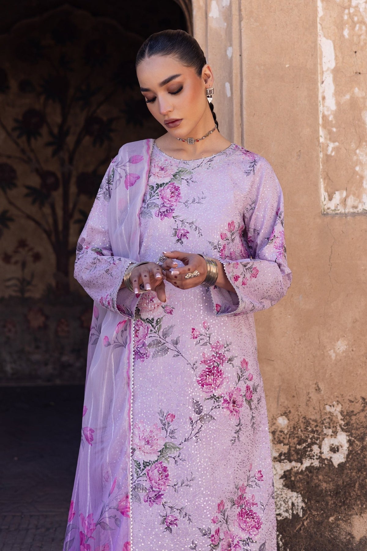 Batik | Chargbagh | Angela-Brand:Batik-Type:Ladies Clothes-Pima Lawn-Lilac-House of Maryam- Buy in UK, USA