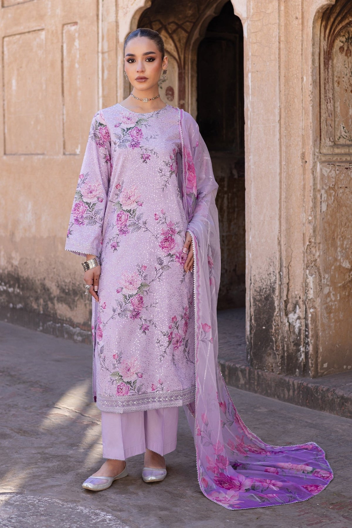 Batik | Chargbagh | Angela-Brand:Batik-Type:Ladies Clothes-Pima Lawn-Lilac-House of Maryam- Buy in UK, USA