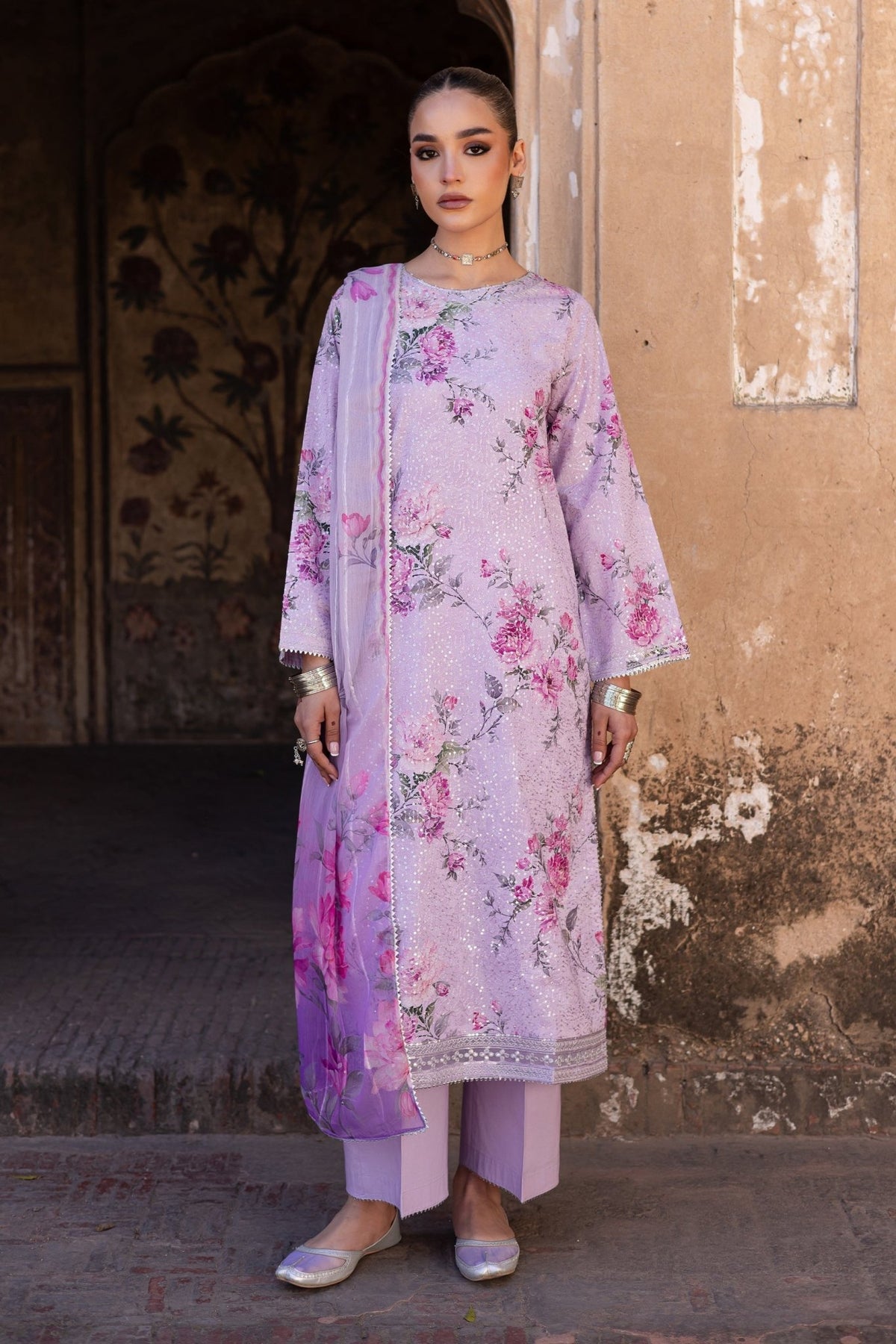 Batik | Chargbagh | Angela-Brand:Batik-Type:Ladies Clothes-Pima Lawn-Lilac-House of Maryam- Buy in UK, USA