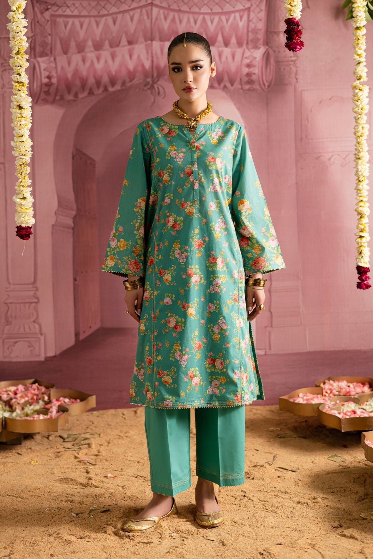 Batik | Chargbagh | Aquamarine-Brand:Batik-Type:Ladies Clothes-Aqua-Lawn-House of Maryam- Buy in UK, USA