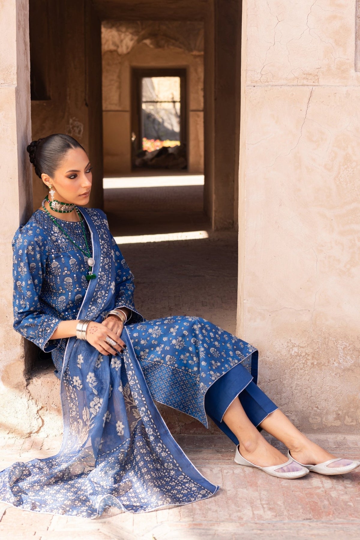 Batik | Chargbagh | Arsh-Brand:Batik-Type:Ladies Clothes-Blue-Lawn-House of Maryam- Buy in UK, USA