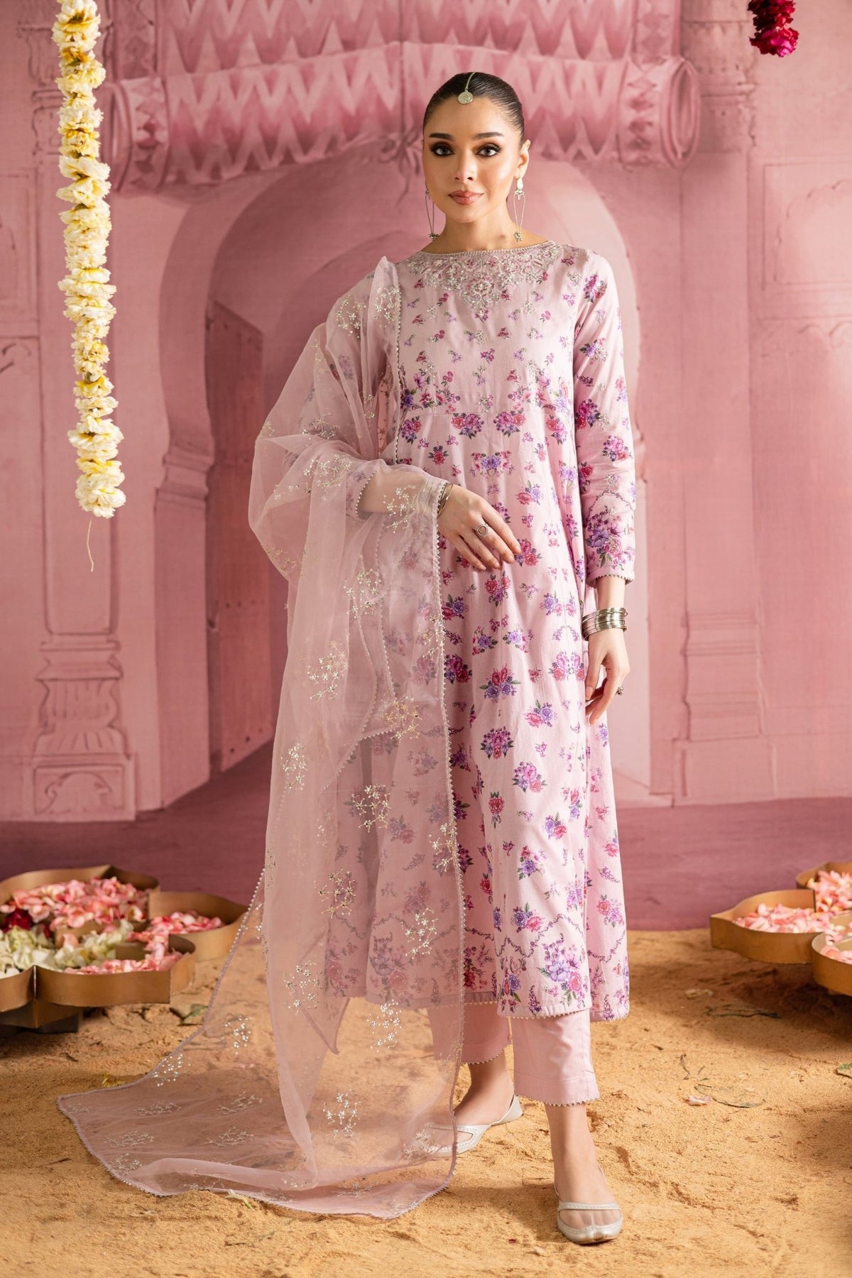 Batik | Chargbagh | Flora-Brand:Batik-Type:Ladies Clothes-Pink-Pima Lawn-House of Maryam- Buy in UK, USA