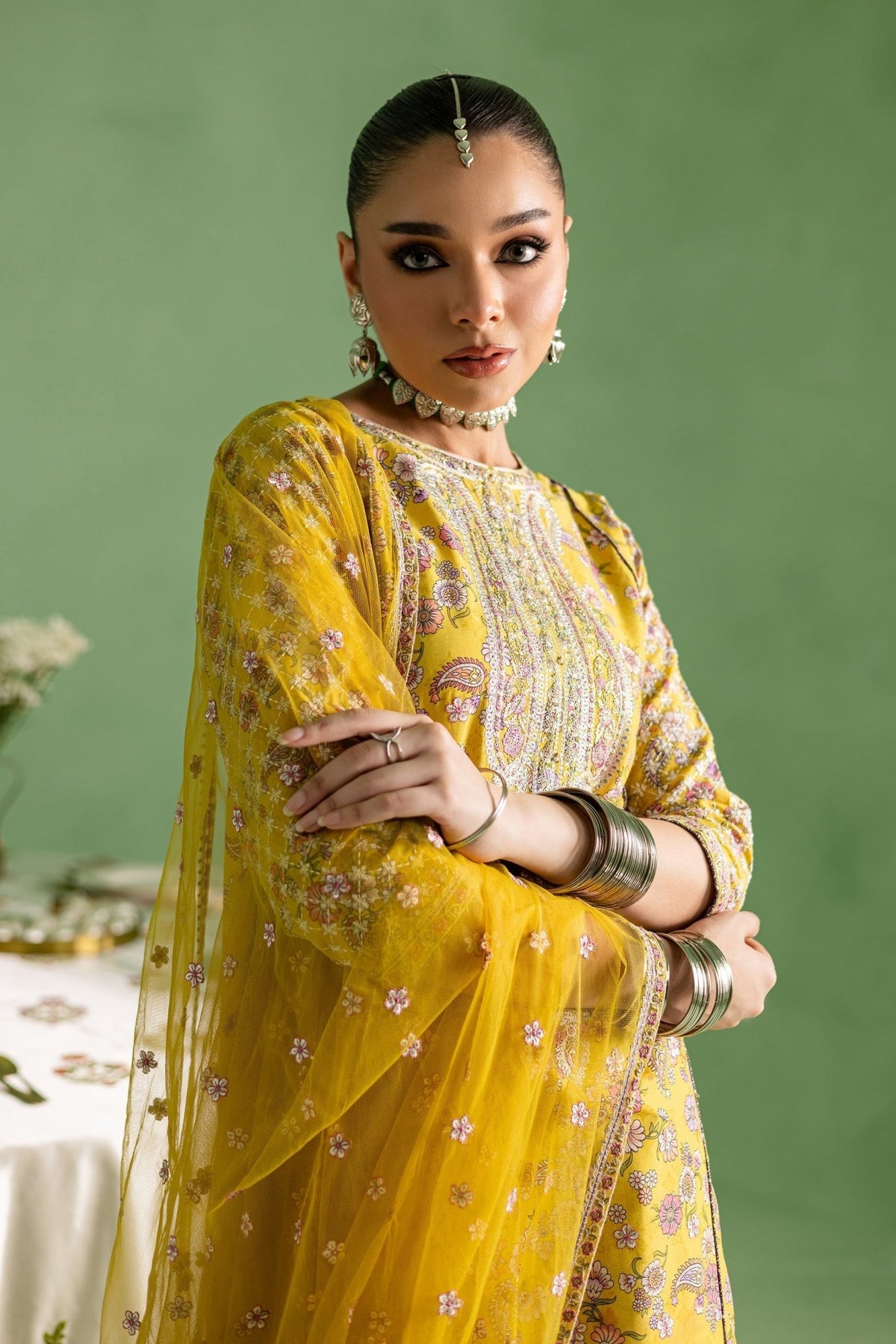 Batik | Chargbagh | Kezra-Brand:Batik-Type:Ladies Clothes-Yellow-Pima Lawn-House of Maryam- Buy in UK, USA