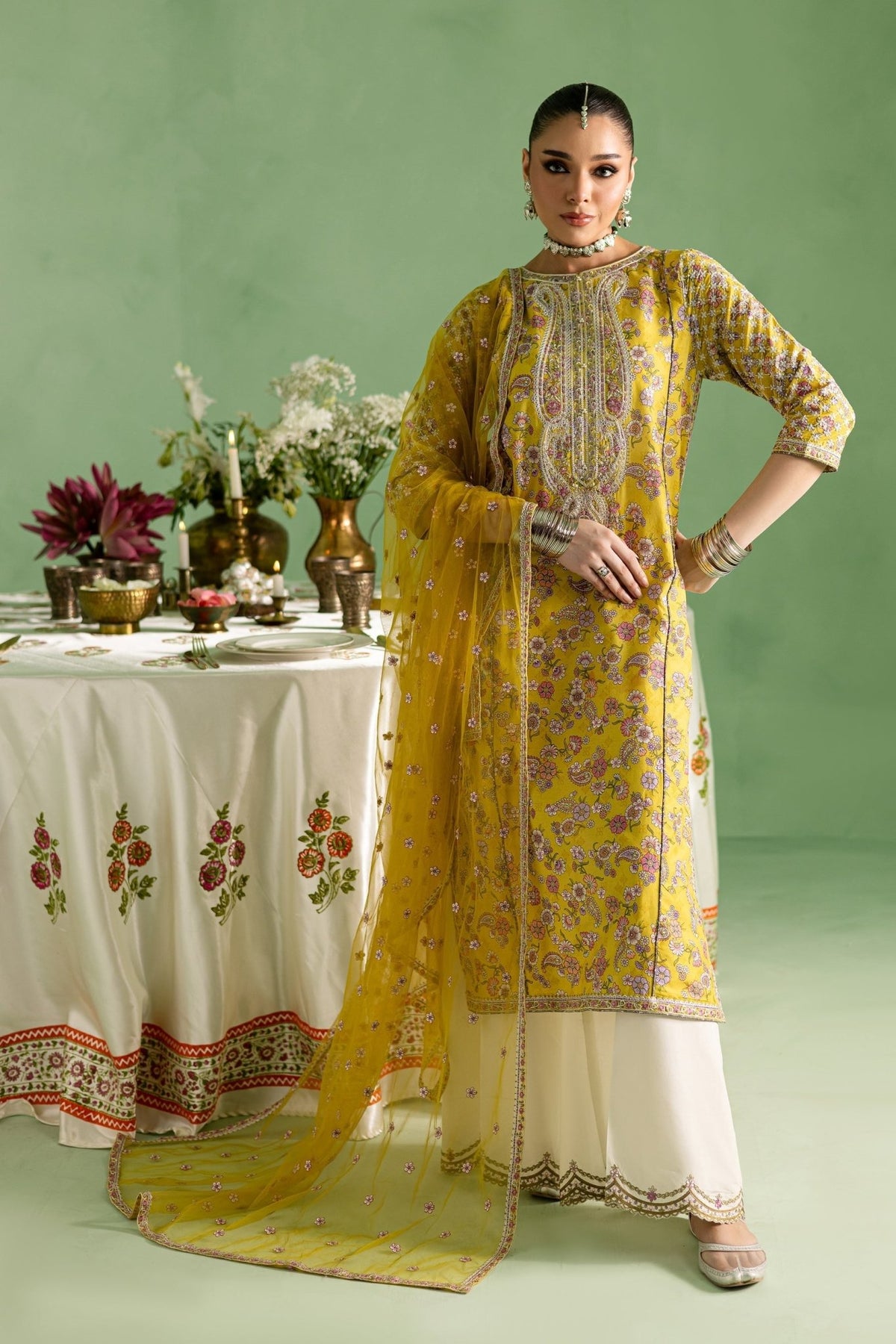 Batik | Chargbagh | Kezra-Brand:Batik-Type:Ladies Clothes-Yellow-Pima Lawn-House of Maryam- Buy in UK, USA