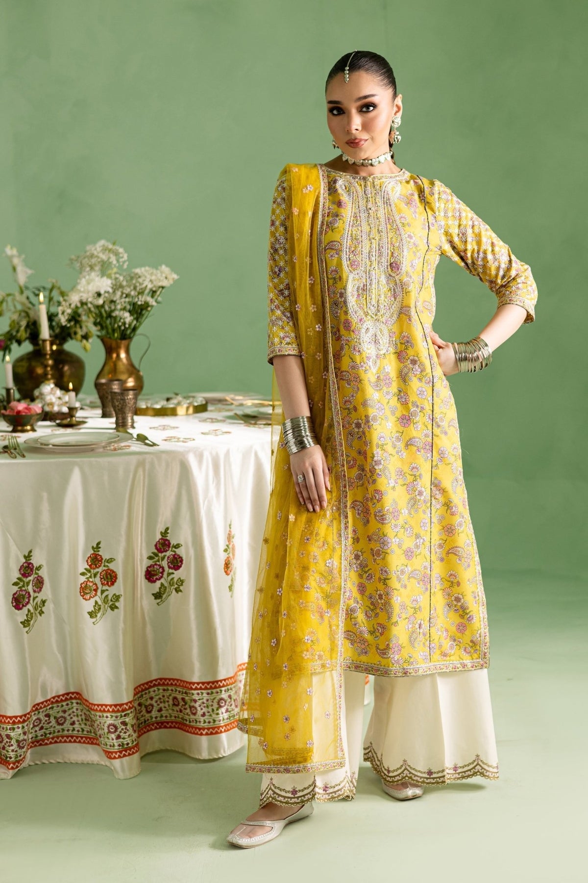Batik | Chargbagh | Kezra-Brand:Batik-Type:Ladies Clothes-Yellow-Pima Lawn-House of Maryam- Buy in UK, USA