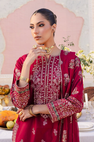 Batik | Chargbagh | Laleh-Brand:Batik-Type:Ladies Clothes-Red-Lawn-House of Maryam- Buy in UK, USA