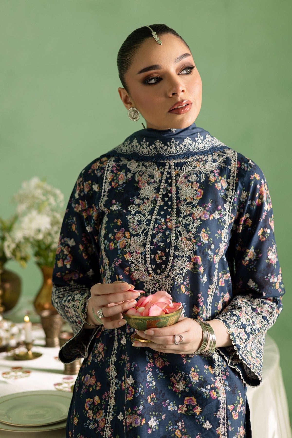 Batik | Chargbagh | Sirha-Brand:Batik-Type:Ladies Clothes-Midnight Blue-Lawn-House of Maryam- Buy in UK, USA