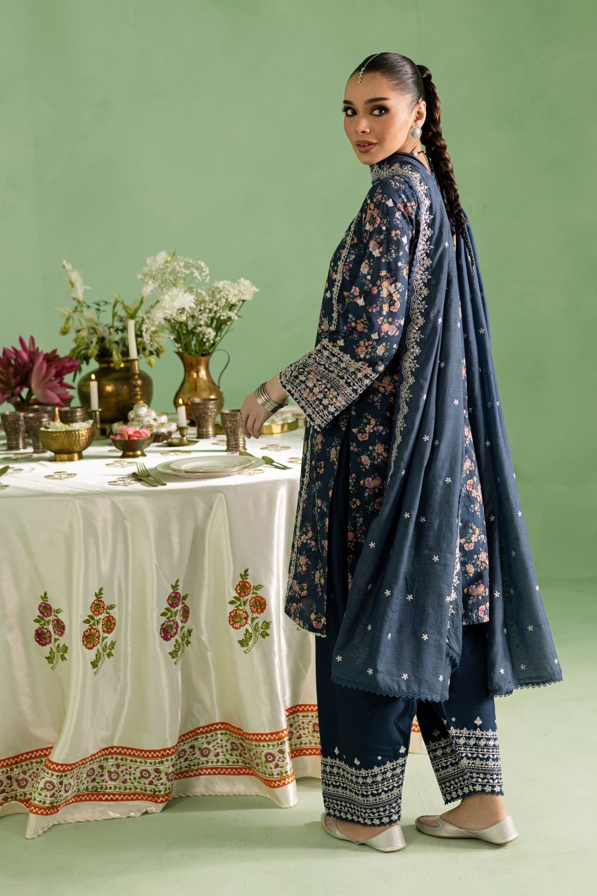 Batik | Chargbagh | Sirha-Brand:Batik-Type:Ladies Clothes-Midnight Blue-Lawn-House of Maryam- Buy in UK, USA