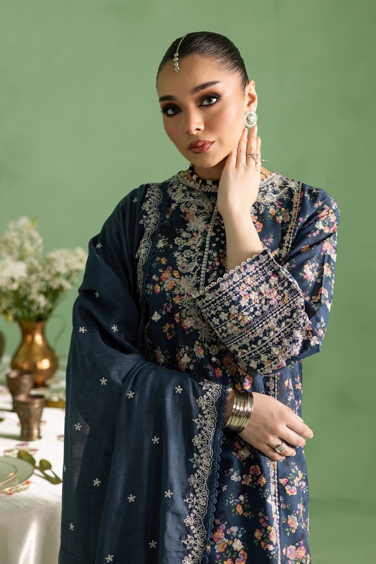Batik | Chargbagh | Sirha-Brand:Batik-Type:Ladies Clothes-Midnight Blue-Lawn-House of Maryam- Buy in UK, USA