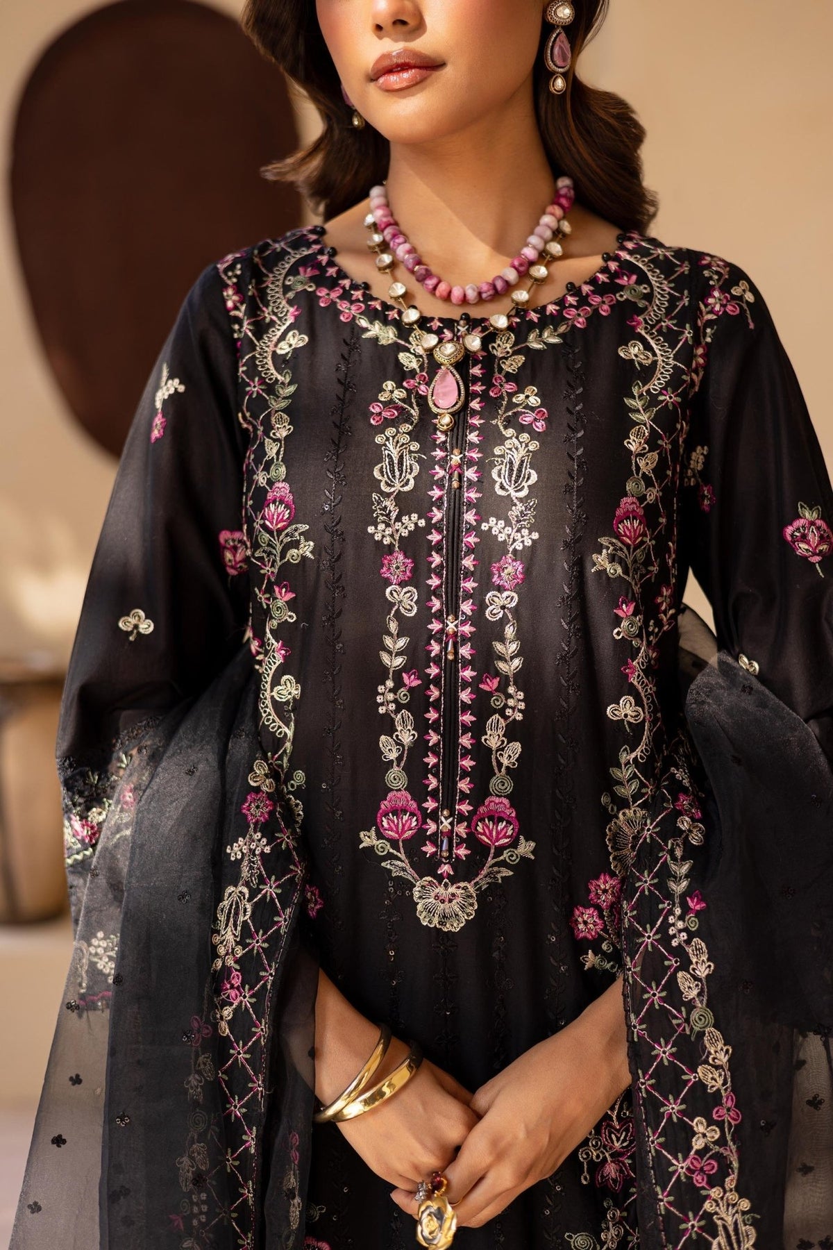 Batik | Cyra Luxury Solids | Black Onyx-Brand:Batik-Type:Ladies Clothes-Black-Lawn-House of Maryam- Buy in UK, USA