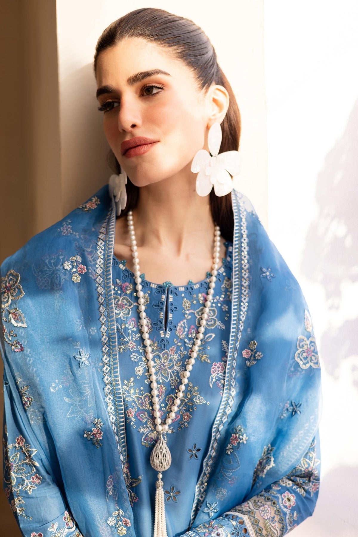 Batik | Cyra Luxury Solids | Farnando-Brand:Batik-Type:Ladies Clothes-Peacock Blue-Lawn-House of Maryam- Buy in UK, USA