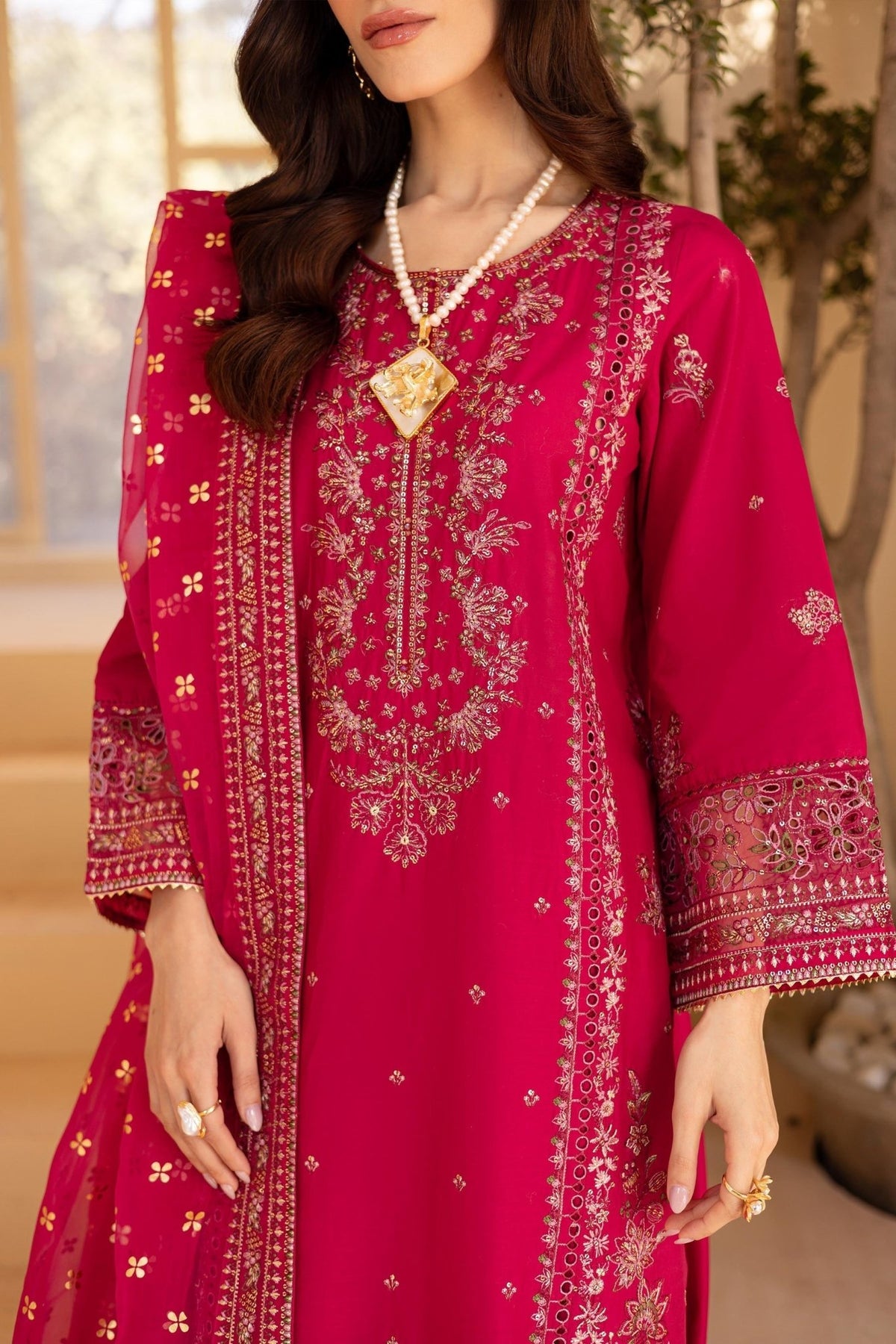 Batik | Cyra Luxury Solids | Janice-Brand:Batik-Type:Ladies Clothes-Red-Lawn-House of Maryam- Buy in UK, USA