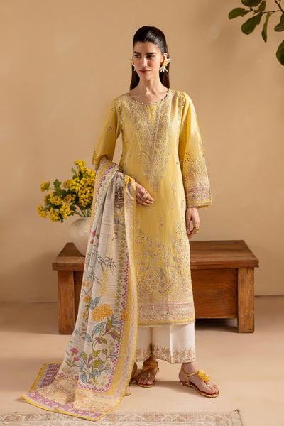 Batik | Cyra Luxury Solids | Lime Yellow-Brand:Batik-Type:Ladies Clothes-Maize Yellow-Lawn-House of Maryam- Buy in UK, USA