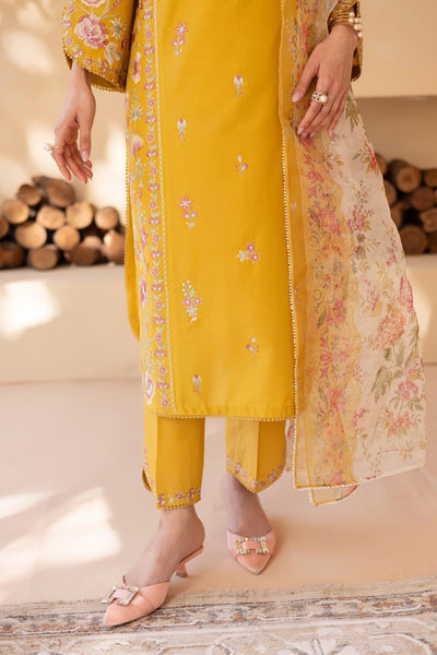 Batik | Cyra Luxury Solids | Madeira-Brand:Batik-Type:Ladies Clothes-Mustard Yellow-Lawn-House of Maryam- Buy in UK, USA