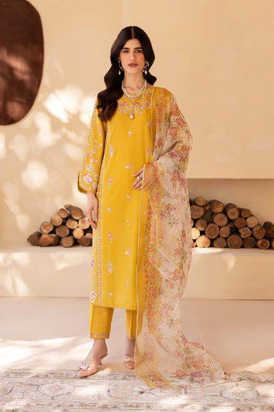 Batik | Cyra Luxury Solids | Madeira-Brand:Batik-Type:Ladies Clothes-Mustard Yellow-Lawn-House of Maryam- Buy in UK, USA