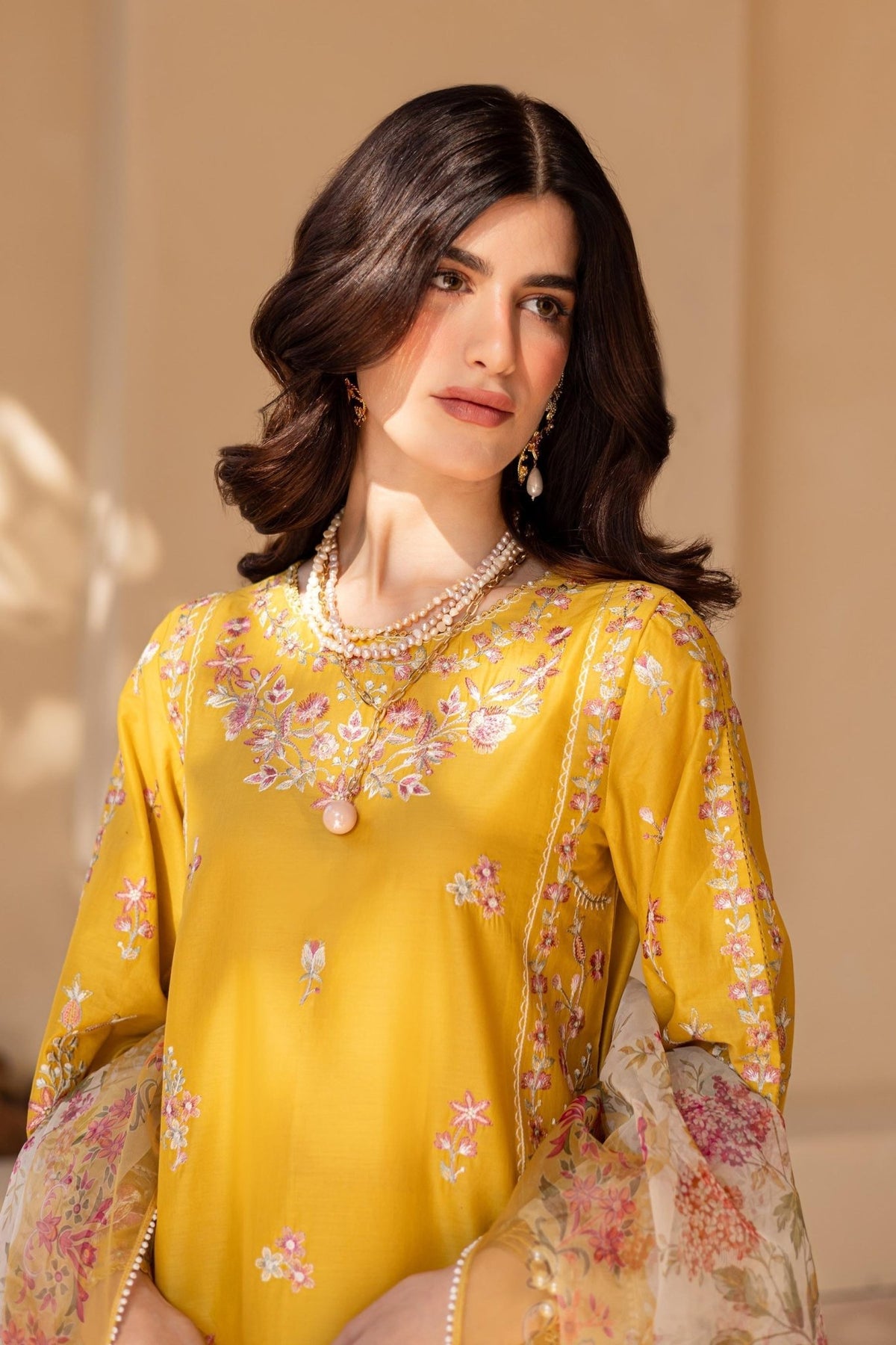 Batik | Cyra Luxury Solids | Madeira-Brand:Batik-Type:Ladies Clothes-Mustard Yellow-Lawn-House of Maryam- Buy in UK, USA