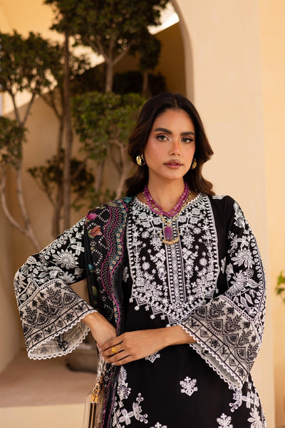 Batik | Cyra Luxury Solids | Mino-Brand:Marjjan-Type:Ladies Clothes-Black-Lawn-House of Maryam- Buy in UK, USA