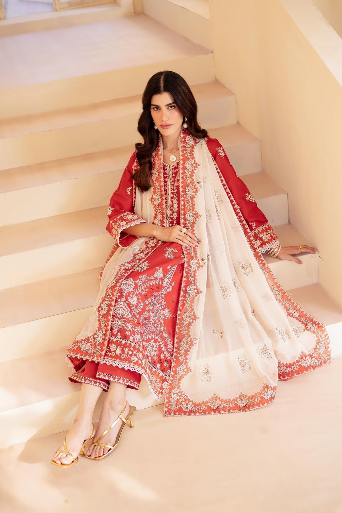 Batik | Cyra Luxury Solids | Petrichor-Brand:Batik-Type:Ladies Clothes-Coral Pink-Lawn-House of Maryam- Buy in UK, USA