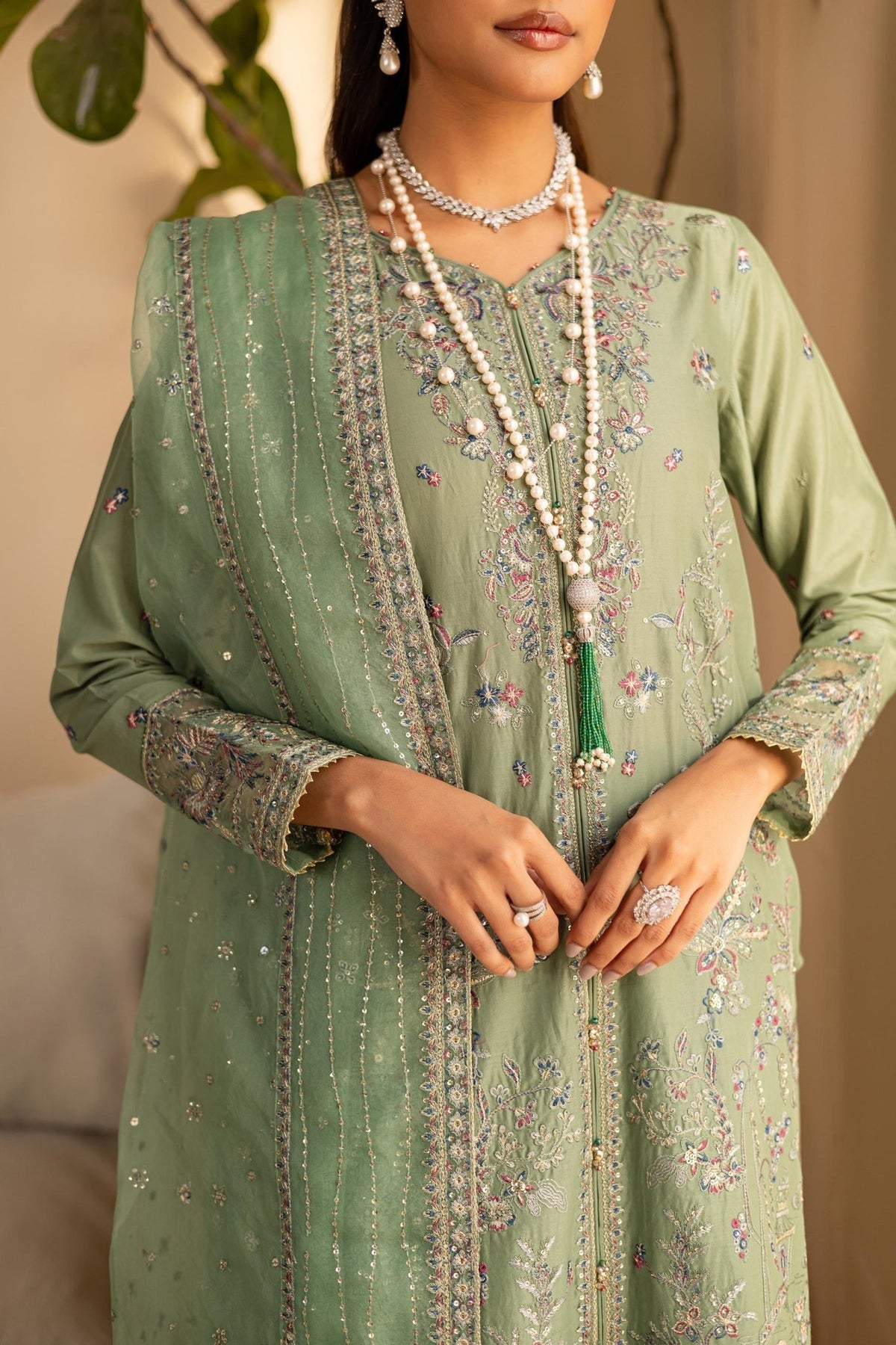 Batik | Cyra Luxury Solids | Seyan-Brand:Batik-Type:Ladies Clothes-Mint Green-Lawn-House of Maryam- Buy in UK, USA
