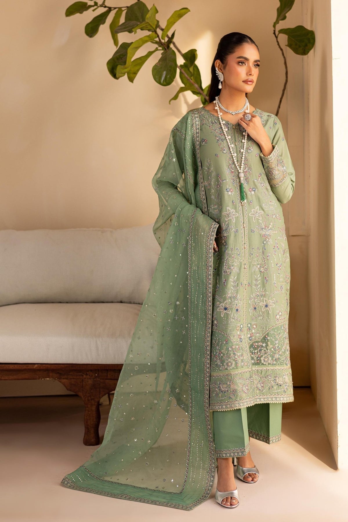 Batik | Cyra Luxury Solids | Seyan-Brand:Batik-Type:Ladies Clothes-Mint Green-Lawn-House of Maryam- Buy in UK, USA