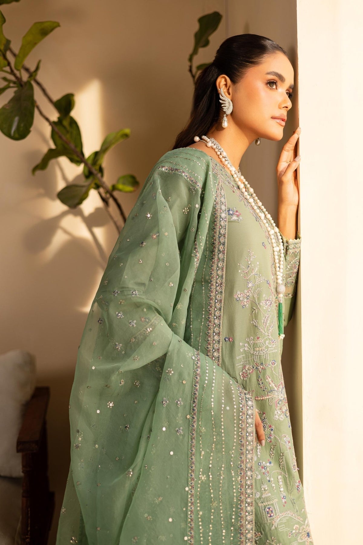 Batik | Cyra Luxury Solids | Seyan-Brand:Batik-Type:Ladies Clothes-Mint Green-Lawn-House of Maryam- Buy in UK, USA