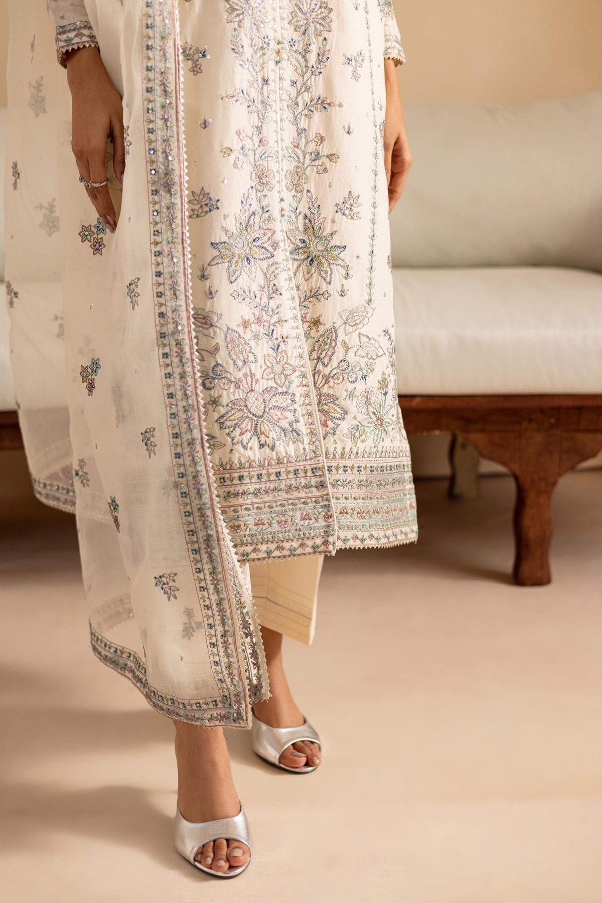 Batik | Cyra Luxury Solids |Stevie-Brand:Batik-Type:Ladies Clothes-Ivory-Lawn-House of Maryam- Buy in UK, USA