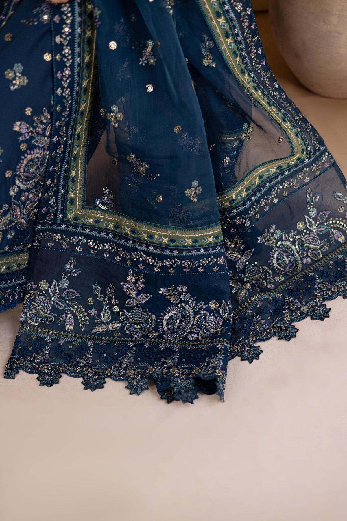 Batik | Cyra Luxury Solids | Twisto-Brand:Batik-Type:Ladies Clothes-Navy-Lawn-House of Maryam- Buy in UK, USA